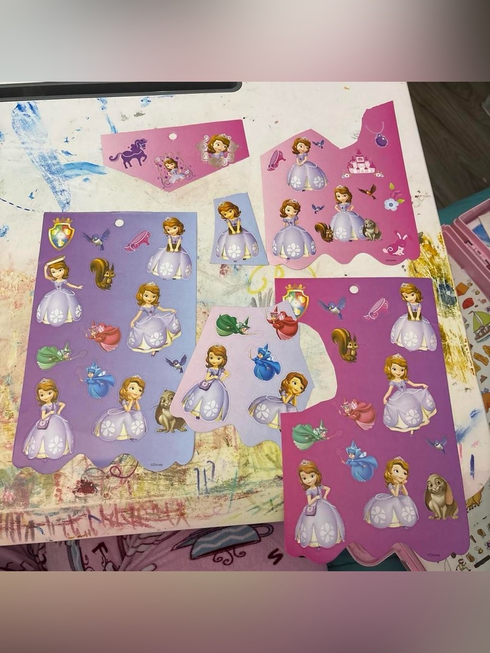 Disney Sofia the First Sticker Sheets - Pink & Purple
